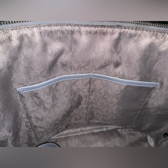 Michael Kors Jet Set Blue/Grey Leather Bag - Picture 8 of 11